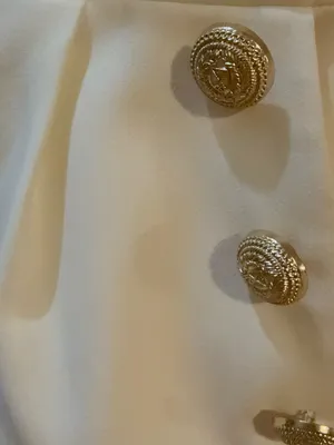 Generation Love White Strapless Romper with Gold Chain Trim thumbnail 4