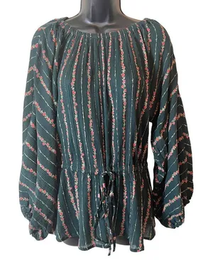 Roller Rabbit Mateaus Linden Cotton Gauze Peasant Blouse thumbnail 1