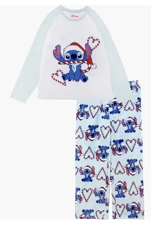 AME × Disney Mom Stitch Holiday Butter Long Pajamas thumbnail 1