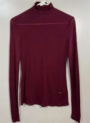 Tory Burch Burgundy Turtleneck Size XXS  thumbnail 1