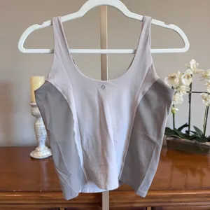 Abercrombie YPB studioSOFT Waist Length V Neck Slim Tank Sand M thumbnail 6