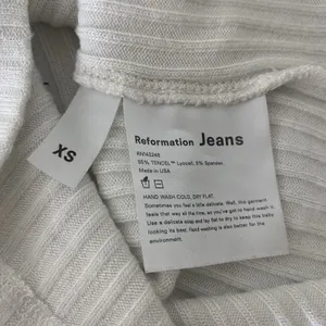 Reformation Jeans White-ish Ribbed Tencel Top Sz XS Shirt thumbnail 6