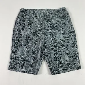 IBKUL Shorts Womens 10 Black White Croc Print Golf Walking Stretch Activewear thumbnail 1
