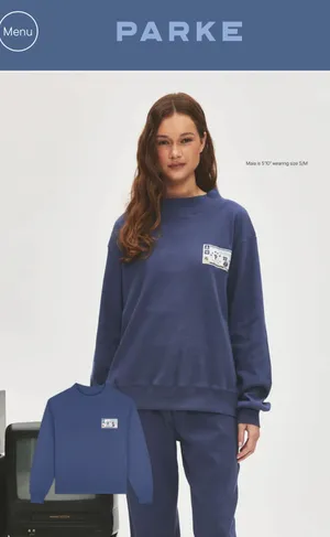 Parke Ribbed Pullover w/ Nostalgia Patch – Crown – S/M – NWT – Sold Out Online thumbnail 2