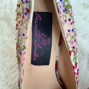 Princess London Floral Print Rhinestone Embellished Platform Pumps thumbnail 4