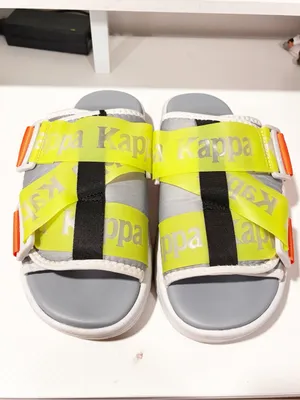 Kappa Slides Authentic Mitel 1 Grey Lime Orange Sandal Size 8 thumbnail 2
