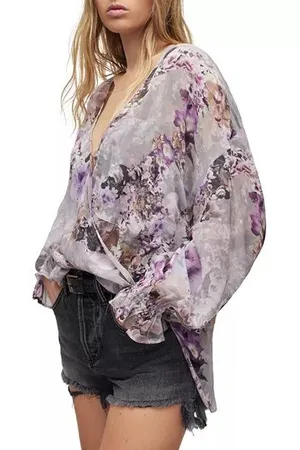 ALLSAINTS Penny Lucia V Neck Top 6 thumbnail 1