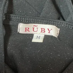 Y2K Ruby Black Glitter Ruched Spaghetti Strap Maxi Dress Women's M‎ Gothic Glam thumbnail 5