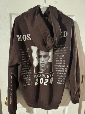 Bad Bunny 2024 concert hoodie thumbnail 2