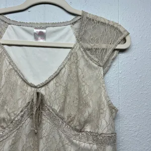 No Boundaries Girls Babydoll Lace Top Womens XS Fairy Grunge Boho Y2K Dainty thumbnail 5