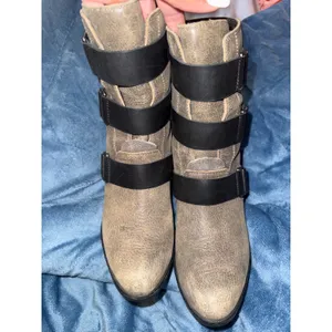 Sorel After Hours Wedge Boots Womens 10 Leather Buckle Grunge thumbnail 4
