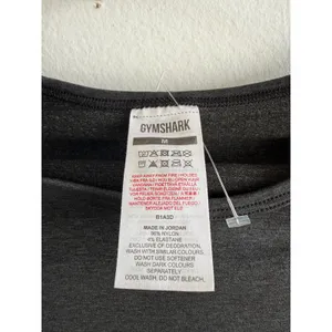 Gymshark Vital Seamless‎ Long Sleeve Crop Top Black Marl Thumbholes B1A3D Medium thumbnail 5
