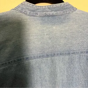 Denim‎ Button-Up Shirt New Frontier Cotton Size Large parent trap 90s thumbnail 3