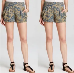 Free People Sayulita Paisley Draped Pocket Shorts Sz M thumbnail 2