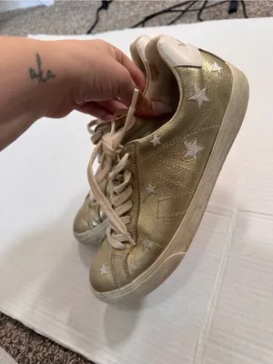 Veja X Madewell Gold Star Leather Lace Up Sneakers Womens 8 Casual Flat Shoes thumbnail 6