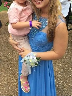 Nordstrom blue prom dress thumbnail 1
