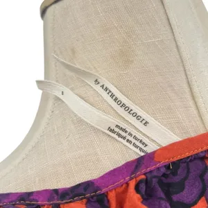 Anthropologie The Somerset Puff-Sleeve‎ Maxi Dress Floral Orange Purple Small thumbnail 9