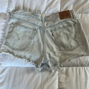 Levi's 501 cut off denim shorts with floral embroidery. Size 34 (?) thumbnail 3