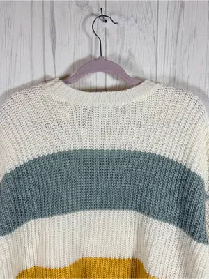 SINCERELY JULES Color Block Oversized Boxy Fit Long-Sleeve Sweater, Medium thumbnail 5