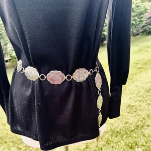 S.W. Concho Style Silver Link Belt Western Vibes thumbnail 6