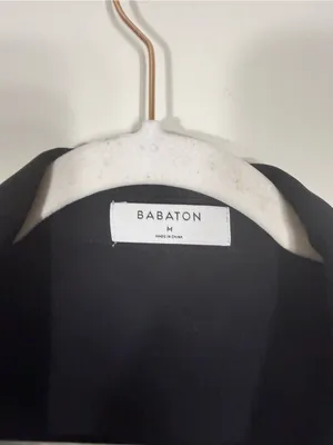 Aritzia Babaton Monocle Shirt Button Front Blouse Black Medium thumbnail 8