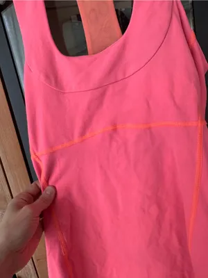 Lululemon Scoop Neck Tank top Luon Neon Flare mesh sports bra racerback thumbnail 11