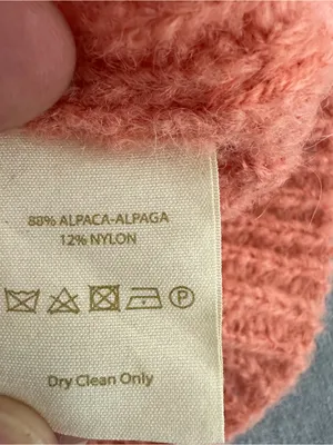 Free People Sweater Small Coral Pink Alpaca Blend Cowl Neck Oversized thumbnail 6