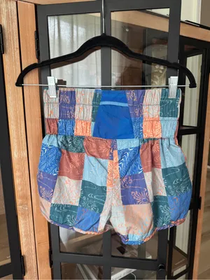 FP Movement patchwork shorts the way home high rise waisted colorful boho preppy thumbnail 5