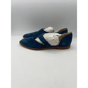 Women’s Anthropologie Size EU 39 Blue Suede Flats thumbnail 3