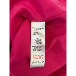 Jason Wu Smocked Eyelet Open Back Midi Dress‎ Large Hot Pink thumbnail 6