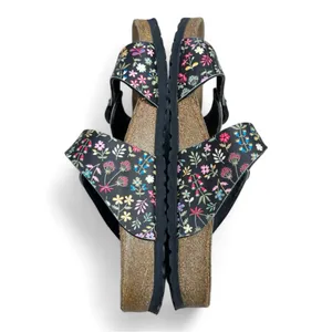 Birkenstock Birkis Double Strap Floral Sandal Size 9 Made In Germany thumbnail 4
