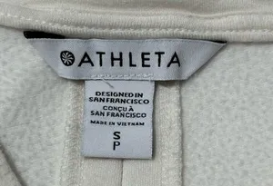 Athleta Women’s Size S Ivory Cream Cozy Soft Rise V-Neck Sweatshirt thumbnail 5