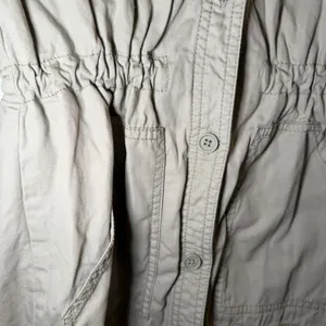 Abercrombie & Fitch‎ Utility Jacket Tan Small Cinched Waist Safari Casual thumbnail 4
