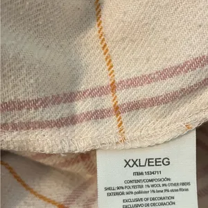 HFX Pink Orange Cream Plaid Snap Up Long Sleeve Shacket Jacket‎ Women’s Size XXL thumbnail 4