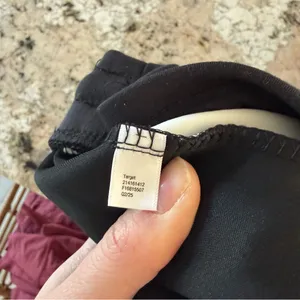All in Motion Black Wide Leg Track Pants White Side Stripe Size M thumbnail 6