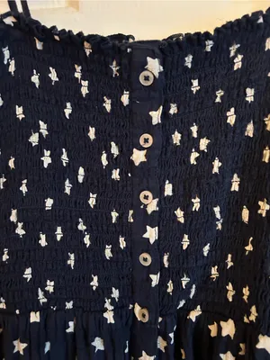 Aerie Navy Star Print Tie-Strap Sundress thumbnail 4