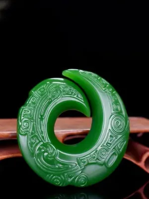 Green Jade Spiral Pendant Necklace - Women Jewelry thumbnail 3