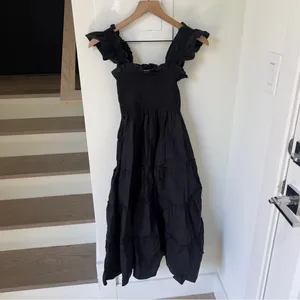 Hill House The Ellie Nap Dress in Black thumbnail 4