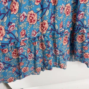 Anthropologie Sunday Mi Amor‎ Floral Tiered Maxi Dress M Boho Tassel Cottage thumbnail 3