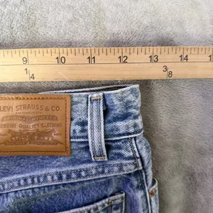 Levis Mom Skirt Light Acid Wash Blue Denim Button Fly Size 24 Jean Retro BOHO‎ thumbnail 11