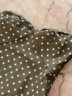 Amanda Uprichard x REVOLVE Soho Top in Chocolate Brown Polka Dot X-Small Womens thumbnail 5