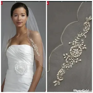 David’s Bridal Ivory Scalloped Edge Veil thumbnail 2
