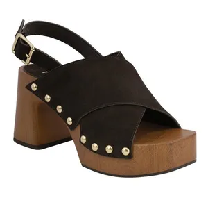 NWT Mia Womens Eudora Platform Heels Studded GS1754706 Chocolate Brown 8M thumbnail 1