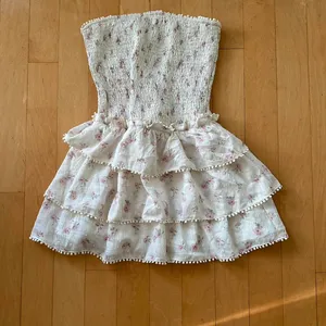 Princess Polly sun kiss frill pink floral mini strapless dress thumbnail 2