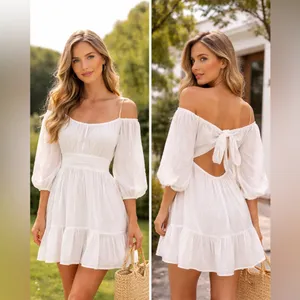 Elegant White Dress Size 10 thumbnail 2