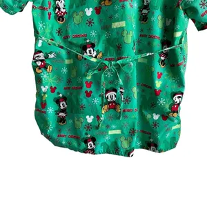 Micky Mouse Christmas Scrubs Disney Top L Medical Uniform Nurse Workwear‎ Dental thumbnail 4