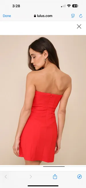 Lulus Dress Mini Red thumbnail 5