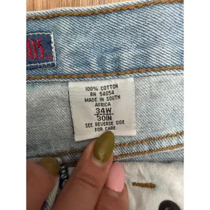 Vintage Bugle Boy Jeans 705 34x30 Light Wash‎ 90s Straight Leg Denim thumbnail 7