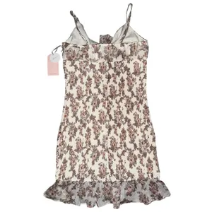 Blashe Floral Mini Dress Womens Small NWT Cottagecore Ruffle Hem Spaghetti Strap thumbnail 3