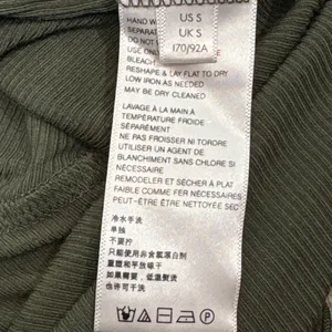 Free People Shimmy Shake Top‎ Army Green Ribbed Oversized Low Open Back Small thumbnail 6